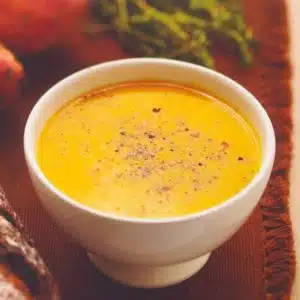 Zoete aardappelsoep met Chermoula