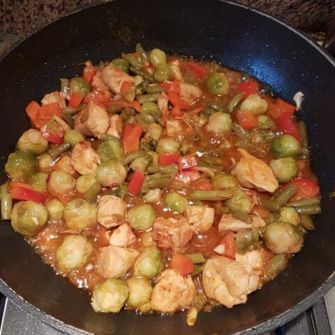 Spruiten bonen Wok