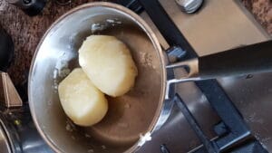 Gebakken coquilles met venkel puree en gekarameliseerde aardappelschijfjes 5