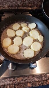 Gebakken coquilles met venkel puree en gekarameliseerde aardappelschijfjes 21