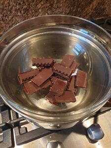chocolade in de schaal