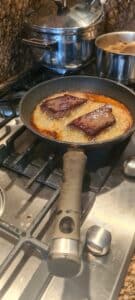 Herten biefstuk met koolrabipuree champignons met champignon whiskey truffel