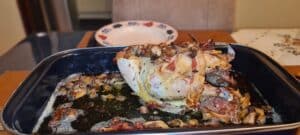 Fazant uit de oven met oesterzwam, knoflook en truffelboter